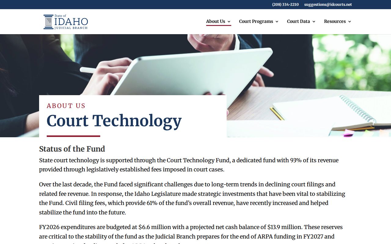 Osburn record check Idaho court portal modernization