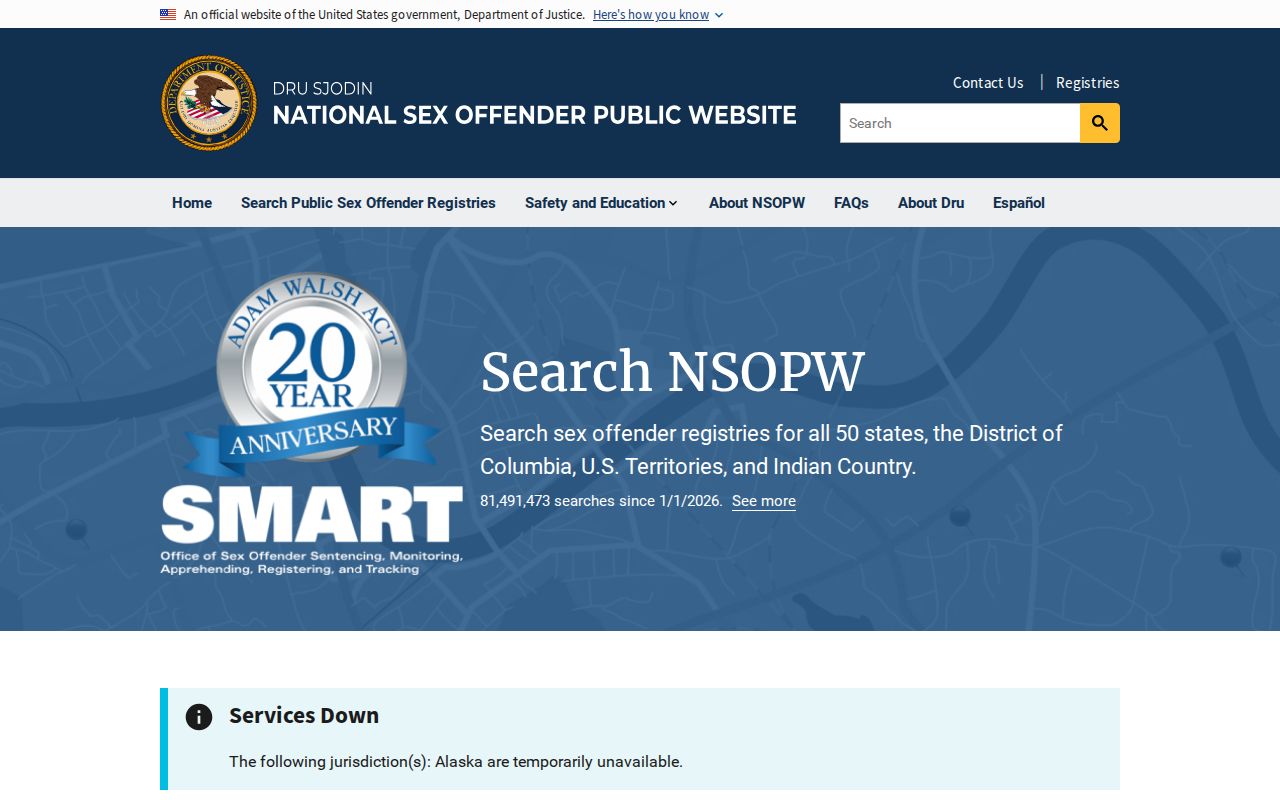 Shoshone County sex offender lookup through the national registry search